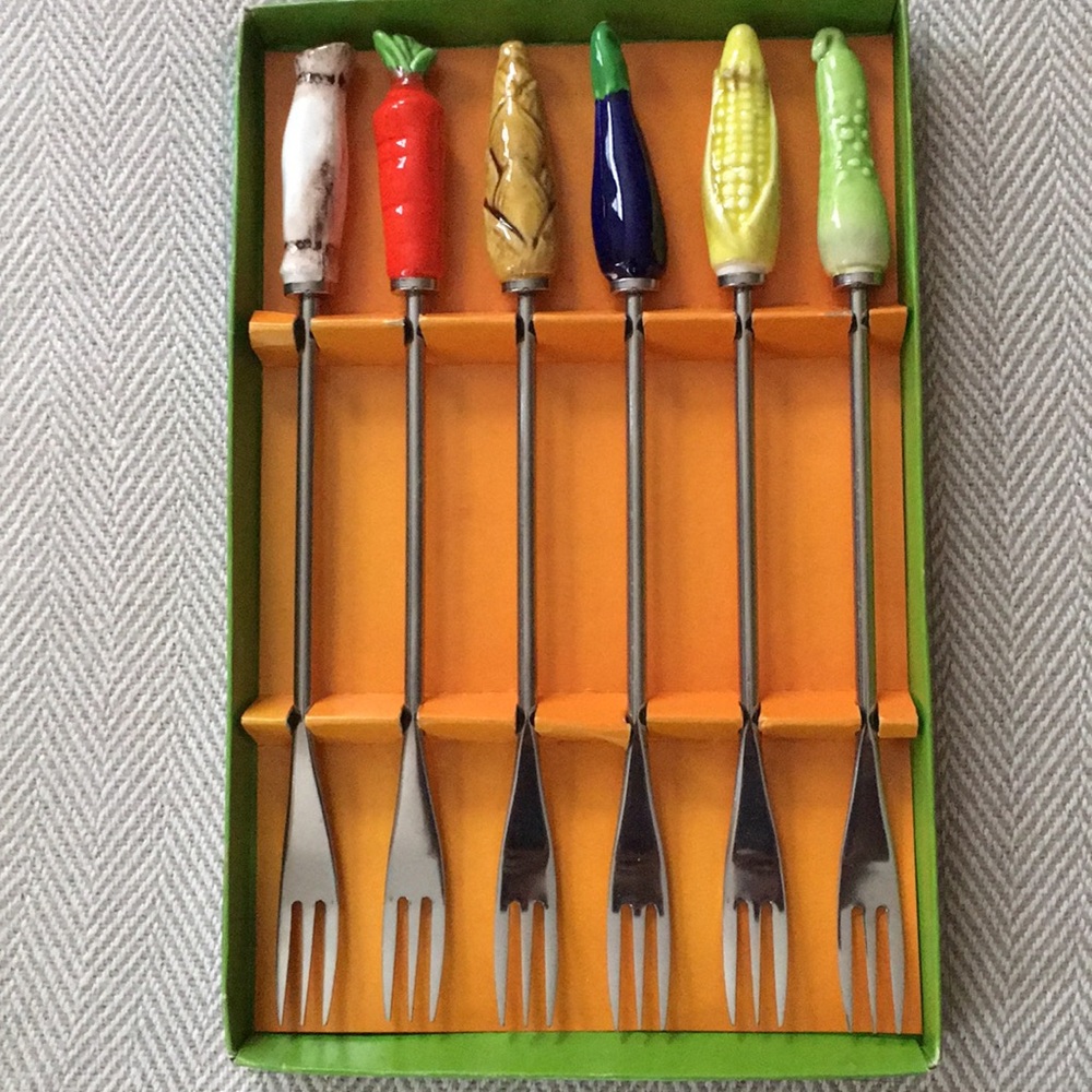 Sigma tastesetter serving forks ceramic vegetable